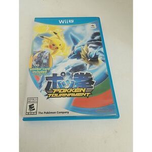 Nintendo Wii U Pokken Tournament w/ Shadow Mewtwo Amiibo Card Game CD